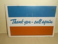 Vintage 1966 BANKAMERICA Visa Card Logo THANK YOU CALL AGAIN Window Sticker Sign picture