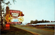 Vtg Old Stage Motor Lodge Motel Colonial Heights Virginia VA Unused Postcard picture