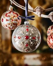 NEIMAN MARCUS Glass Christmas Ornament/Ball Bauble MADE IN POLAND Celtic Cross picture