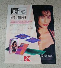 1993 advertising page - beautiful photo CHER fitness exercise VINTAGE print AD picture