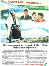 1983 CATHAY PACIFIC Airways BOEING 747 MARCO POLO BIZ CLASS ad airlines advert picture