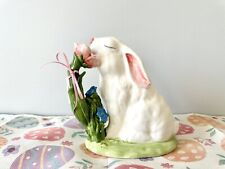 Blue Sky Ceramic Easter Bunny With Flower picture