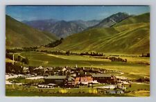 Sun Valley Village ID-Idaho, Aerial Of Kodachrome, Antique, Vintage Postcard picture
