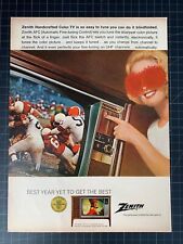 Vintage 1968 Zenith Television Print Ad picture