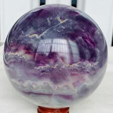 1900G Natural Fluorite ball Colorful Quartz Crystal Gemstone Healing picture
