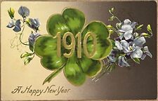 New Year Antique Embossed Postcard 1910 picture