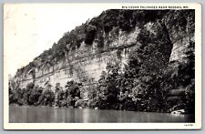Missouri Neosho Big Cedar Palisades Black White Cancel 1939 Vintage PM Postcard picture