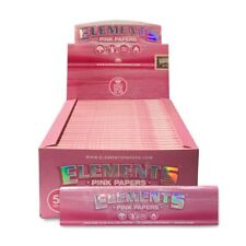 😎ELEMENTS PINK✨KING SIZE SLIM ROLLING PAPERS💚FULL BOX💛50 PER BOX picture