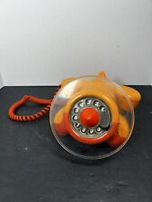 Orange Alexander Graham Plane Telephone Used 70’s Vintage Rotary Dial Orange picture