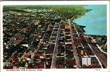 Duluth MN-Minnesota, An Aeroplan View City, Lake, Vintage Postcard picture