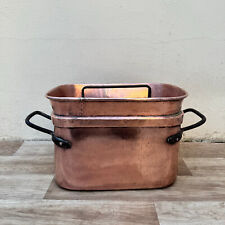 Antique dovetailed Daubiere French stock pot Copper Cookware 10 1/2