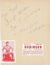 .James Bond Carry Ons JOE ROBINSON †90 Signed 8x10 album page & ROBERT HELPMANN picture