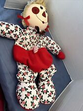 Vintage Santa's Best Rag Doll Christmas UnStuffed Stocking Type Dolly Plush picture