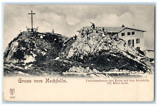 1924 Greetings from Hochfelln Accommodation House and Cross Germany Postcard picture