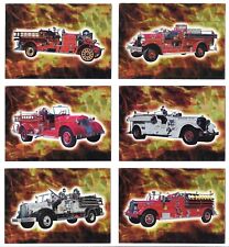 1993 Bon Air Fire Engines Series 1 Complete Trading Card Prism Set of 6 Cards picture
