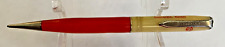 VINTAGE RITEPOINT 268 ADVERTISING MECHANICAL PENCIL, RED/CREAM W/ CHROME, 1960'S picture