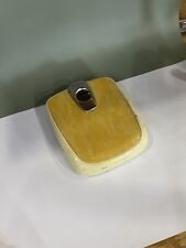 VINTAGE COUNSELOR SCALE BATHROOM YELLOW MID-CENTURY METAL picture