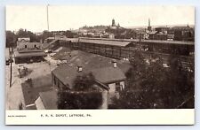 Postcard Latrobe Depot Pennsylvania Railroad PA PRR picture