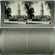 Keystone Stereoview Kutab Minar Tower, Delhi, India From 600/1200 Card Set #878 picture