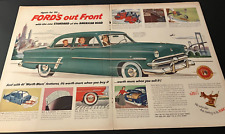 1953 Ford Custom Line Model Range - Vintage Original Color Print Ad / Wall Art picture