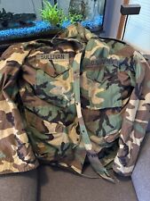Field Jacket Coat Cold Weather Woodland Camo with Liner USA  XL Long picture