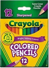 12 Multi Colour Classroom Wood Pencil 3.3 mm Set Pen Write School Draw Artist picture