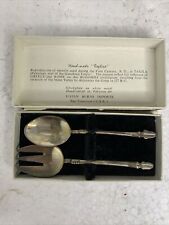 Handmade “Replica” Reproduction Of Utensils White Metal Handcrafted Spoon & Fork picture