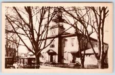 1920's SEAFORD DELAWARE PUBLIC SCHOOL OLD CARS NEWS MFG CO VINTAGE POSTCARD picture