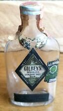 Vintage Gilbeys London Dry Gin Miniature Liquor Bottle Alabama Tax Stamp Empty  picture