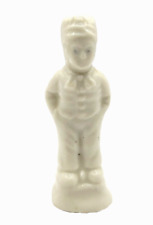 Early 1900s Male CHEF Miniature White Glazed Antique Porcelain Figurine  picture