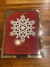 Lenox Annual 2002 Snow Fantasies Snowflake Porcelain Christmas Ornament with Box picture