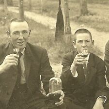 Original Antique Pre-prohibition Photo Men Drinking Liquor with Boy circa 1900 picture