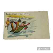 Postcard Humor Every Dub Lands On His Own Bottom Vintage c1910 A85 picture