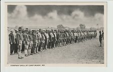 Soldiers Company Drill WWI Fort George G Meade / Camp Meade of MD 1917 Maryland picture
