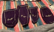 Crown Royal Extra Large Medium Purple w/ Gold Drawstring Bags Set Of 4 picture