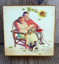 Vintage SCHMID 1974 Hand Painted Norman Rockwell Wood Music/Jewelry Box RARE picture
