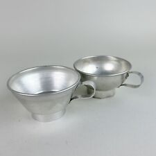 Vintage Lot of 2 Funnels  canning aluminum metal Kitchen Funnel Kitchen Tool picture