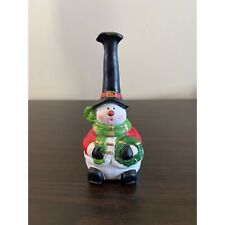 Ceramic Snowman Christmas Figurine Glitter 5