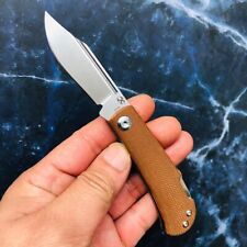 Clip Point Folding Knife Pocket Hunting Survival Tactical 154CM Steel Micarta S picture