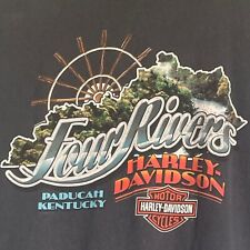 Harley Davidson Navy T-Shirt Men’s Size XL Four Rivers Paducah Kentucky picture