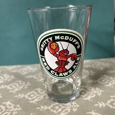 GRITTY McDUFF'S RED CLAWS ALE PINT GLASS - Maine Beer & Maine Celtics Hoops picture