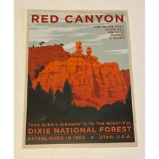 Red Canyon Dixie National Forest state highway 12 Utah Retro Ranger Postcard picture