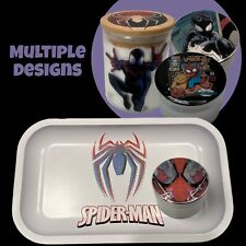 Spider Superhero Comic Herb Grinder, Stash Jar, Rolling Tray Set picture