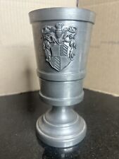 Vintage Peltro Metalars Italy Pewter Cup Chalice Goblet Family Crest 6