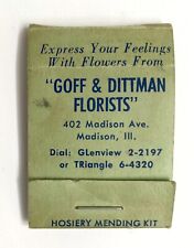 Vintage Goff & Dittman Madison IL Florist Hosiery Mending Kit Advertising picture