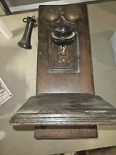 Pre 1940s Antique Phone Made Of Wood Untested picture