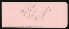 Ozzie Nelson d1975 signed 2x5 cut autograph on 10-5-47 at Academy Award Theater picture