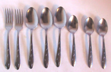 Vintage Mar-Crest Atomic Starburst Stainless Flatware USA Forks Spoons Lot picture