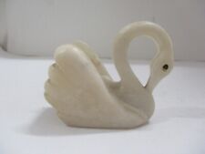 Small Vintage Polished Stone Alabaster Swan picture