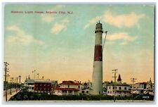 1911 Absecon Light House Tower Buildings Atlantic City New Jersey NJ Postcard picture